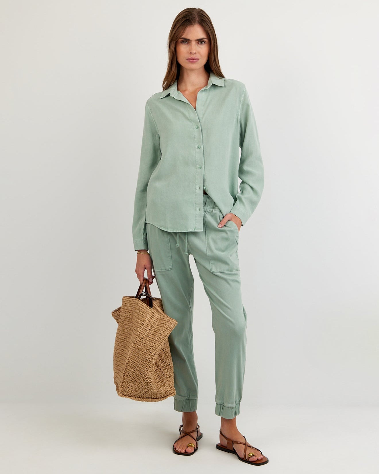 Classic Button Down - Oasis Green