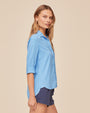 Shirt Tail Button Down - Tidal Blue