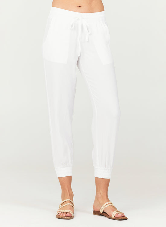 Print Your Post Easy Drawstring Jogger - White View 2