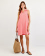 Sleeveless A Line Dress - Wild Coral