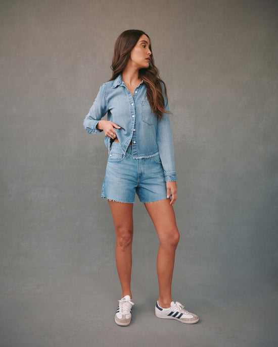 Print Your Post Ag Jeans Halle Relaxed Short - Flashback