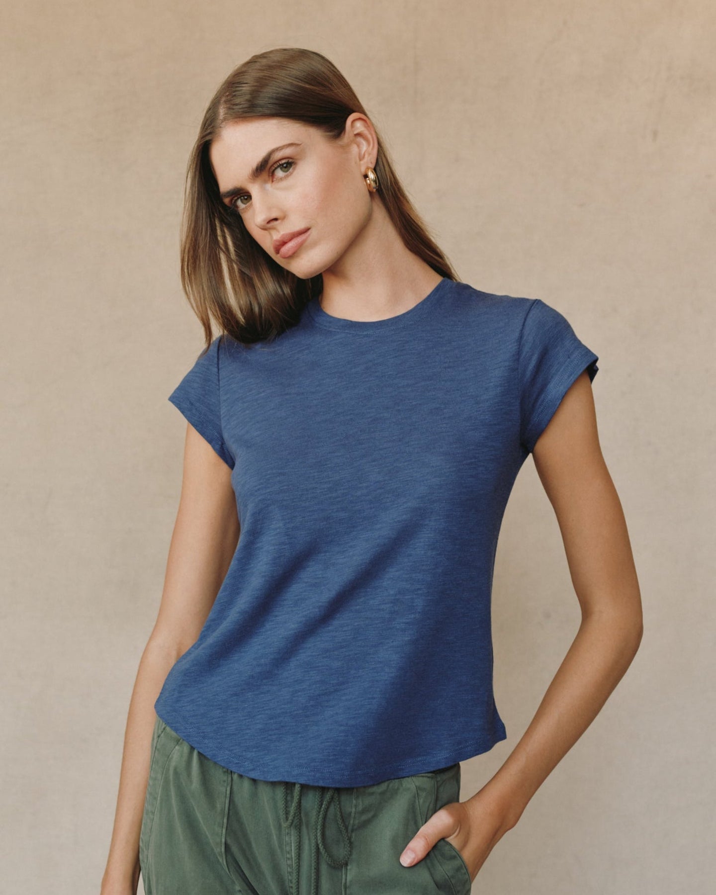 Print Your PostBaby Crew Tee - Hudson BlueTops