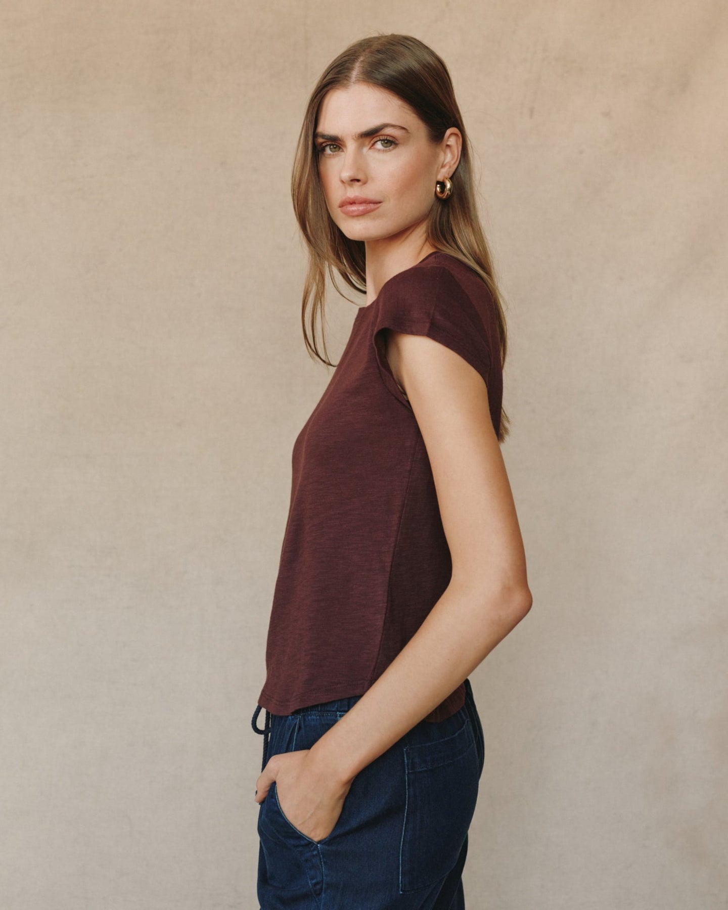 Print Your PostBaby Crew Tee - Pinot NoirTops