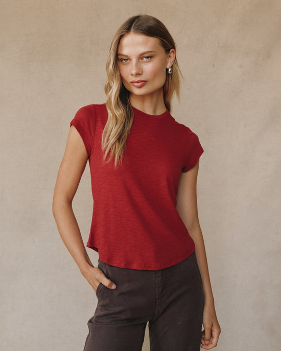 Print Your Post Baby Crew Tee - Ruby Red