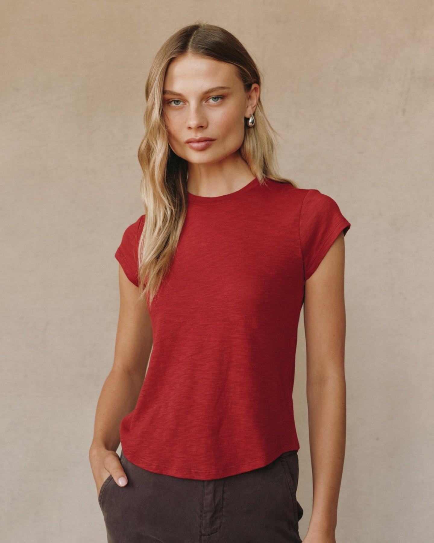 Print Your PostBaby Crew Tee - Ruby RedTops