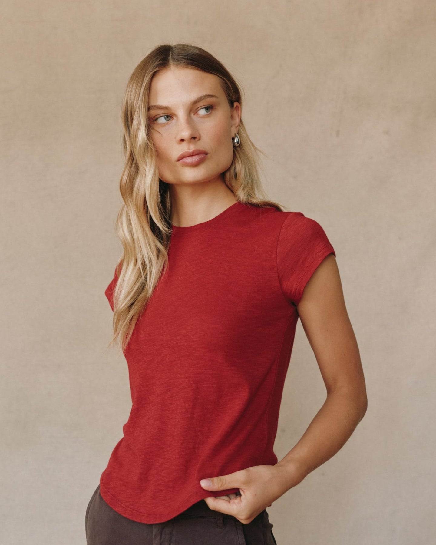 Print Your PostBaby Crew Tee - Ruby RedTops