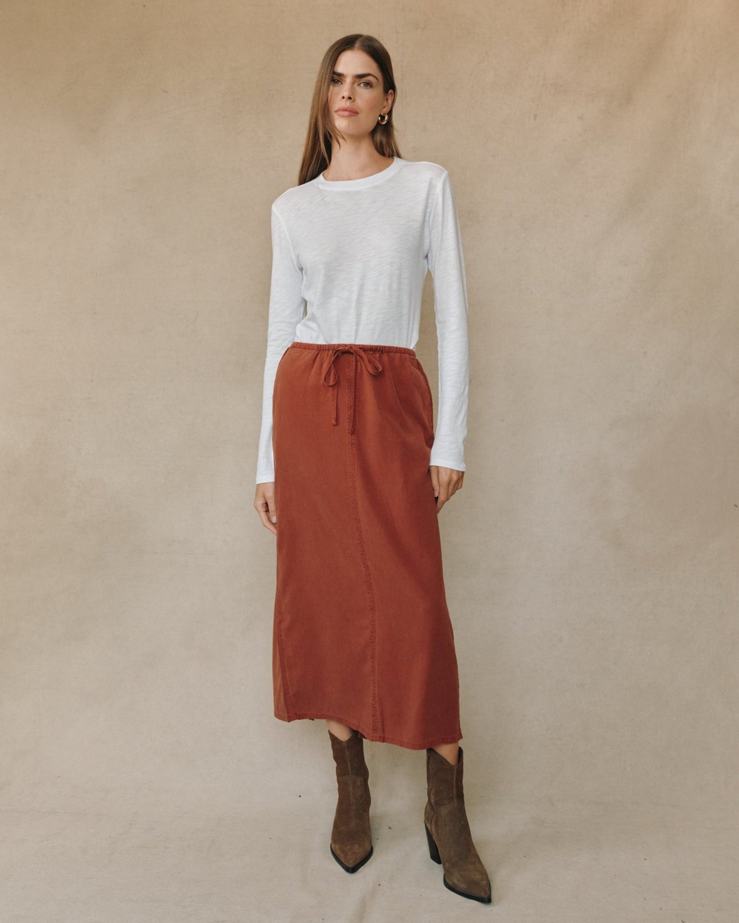 Print Your PostBack Slit Skirt - Autumn AmberSkirts
