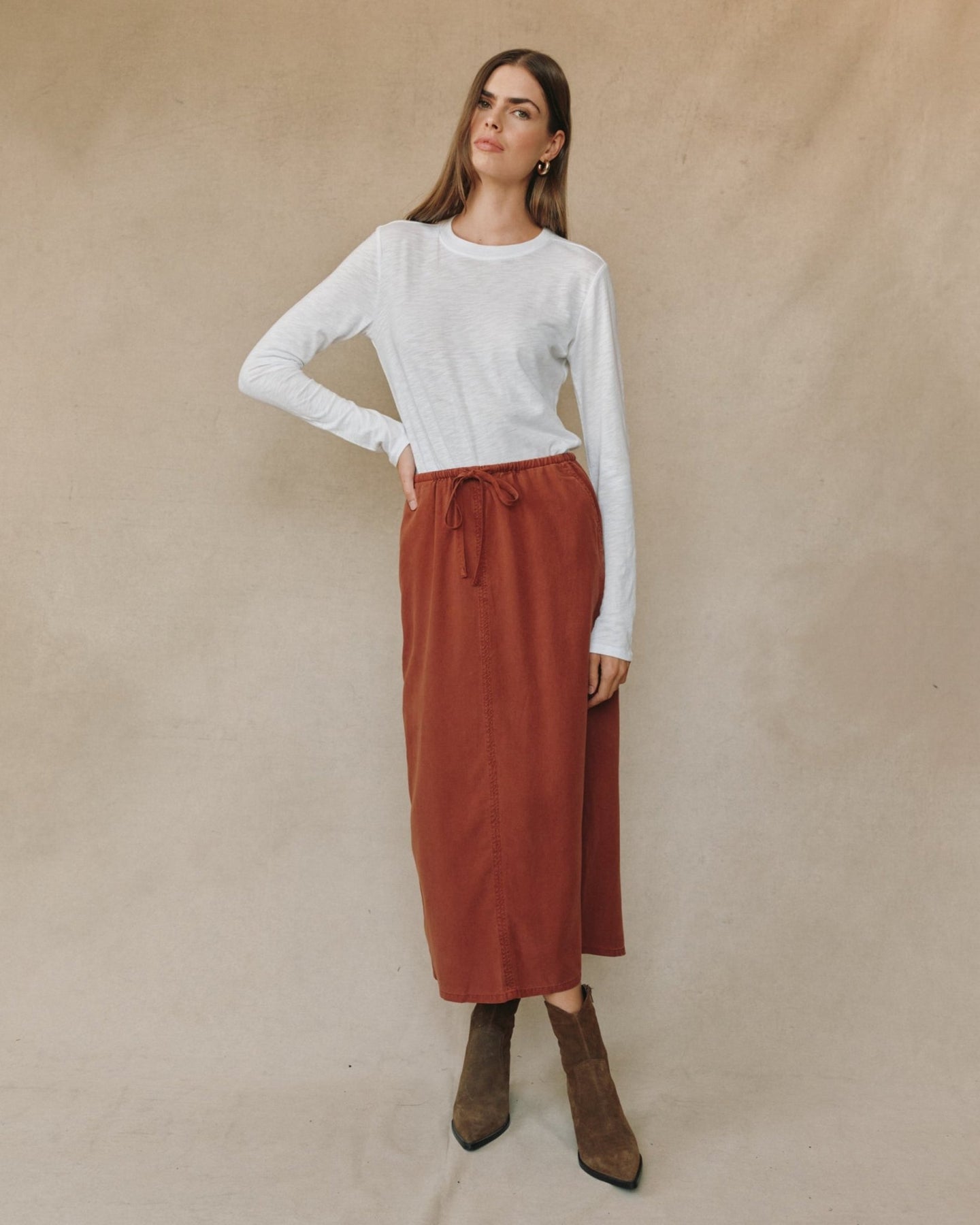Print Your PostBack Slit Skirt - Autumn AmberSkirts