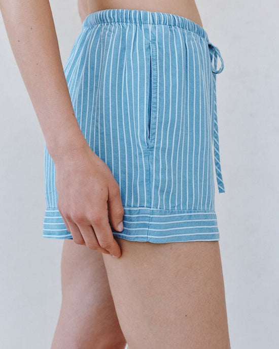 Print Your Post Banded Stripe Short - Coastal Stripe Wash View 2