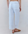 Print Your PostBeach Crop With Embroidered Hem - WhitePants