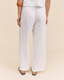 Print Your PostBeach Pant With Lattice Stripe - WhitePants