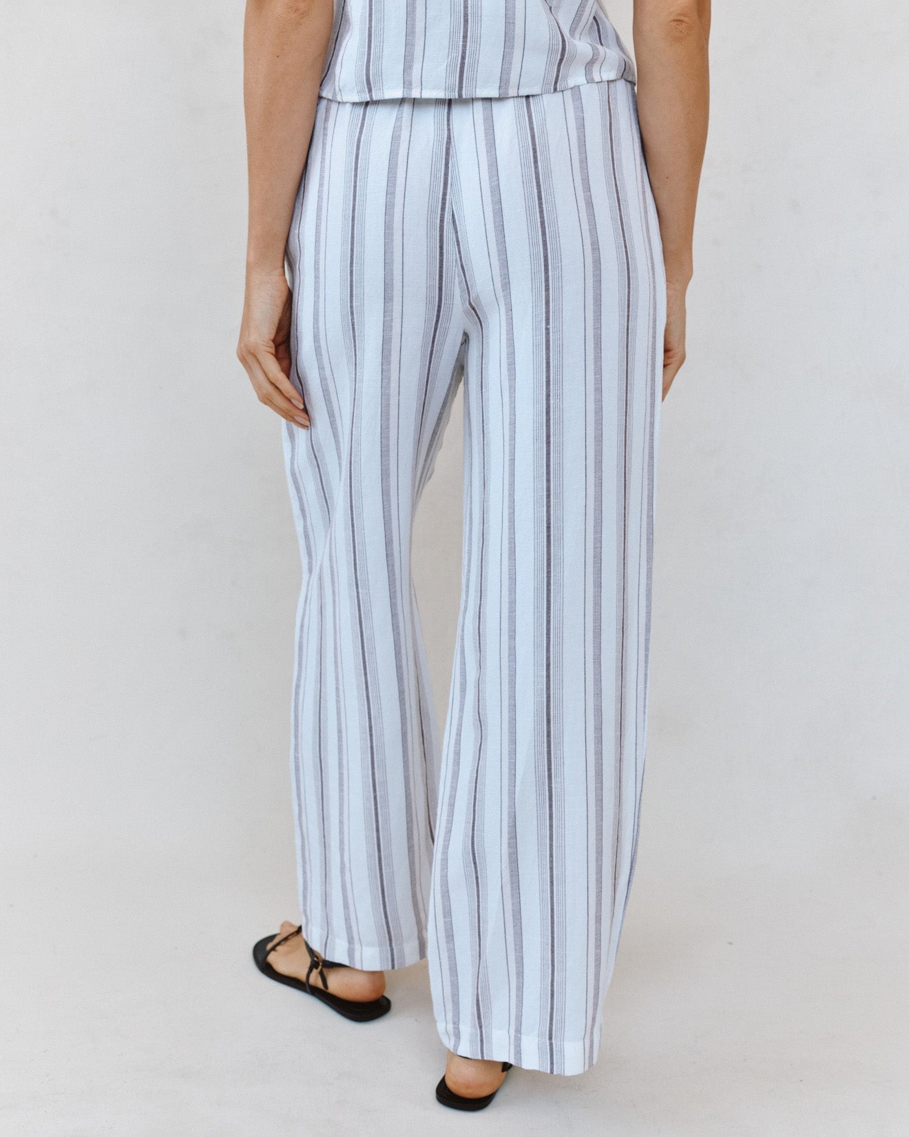 Print Your PostBeach Pant With Tassel Drawstring - Rosewood StripePants
