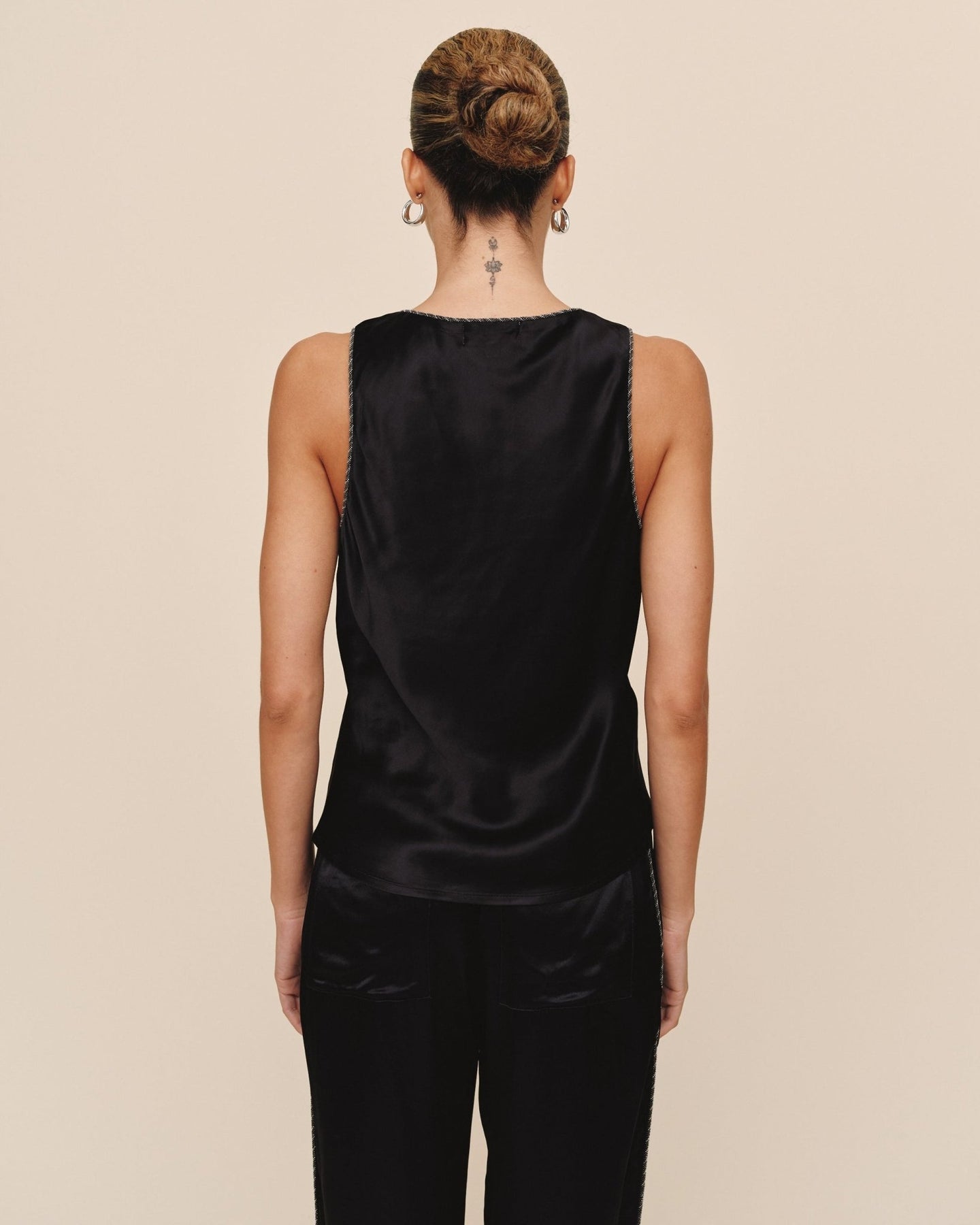 Print Your PostBeaded Trim Tank - BlackTops