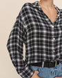 Print Your PostBoyfriend Button Down - Black & White PlaidTops