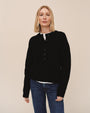 Print Your PostButton Placket Pullover Sweater - BlackSweaters