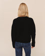Print Your PostButton Placket Pullover Sweater - BlackSweaters