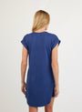 Print Your PostCap Sleeve Placket Dress - Midnight SurfDresses