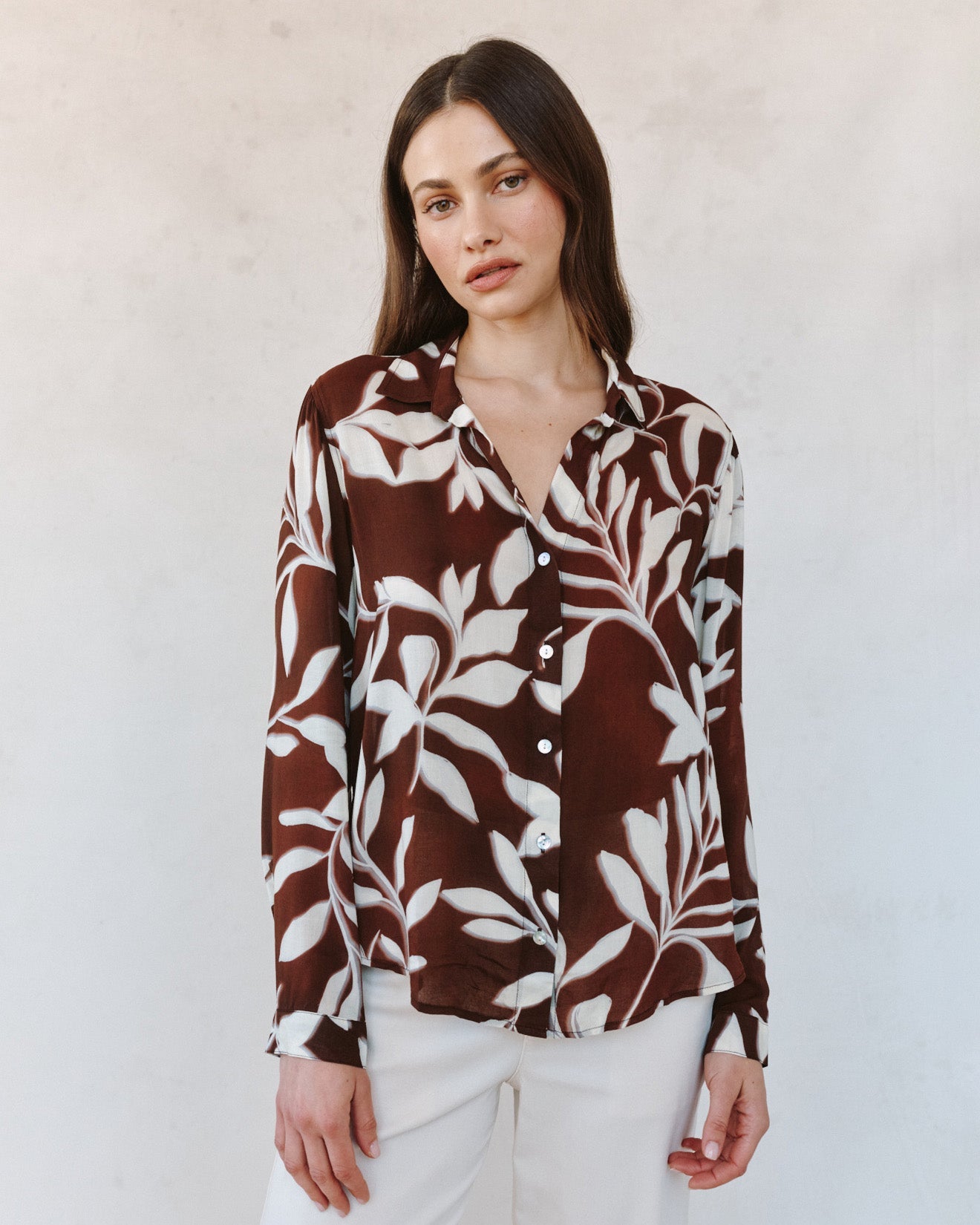 Print Your PostClassic Button Down - Botanical Blur PrintTops