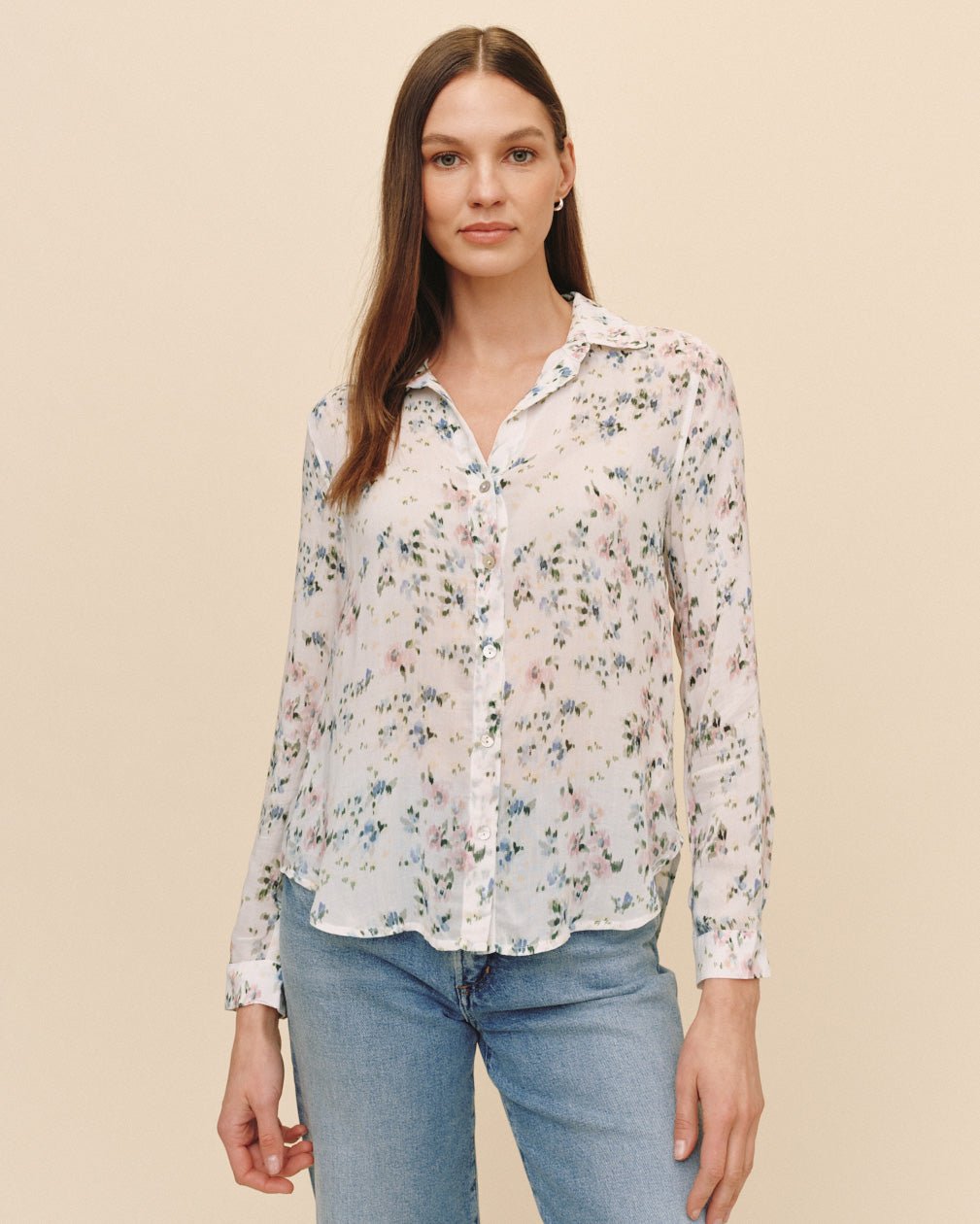 Print Your PostClassic Button Down - Painted Petals PrintTops