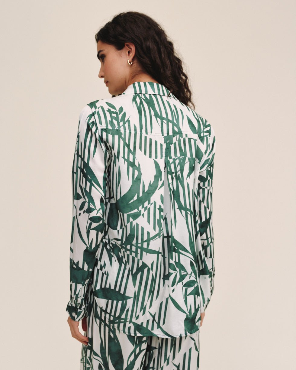 Print Your PostClassic Button Down - Palm Paradise PrintTops