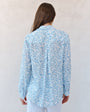 Print Your PostClassic Button Down Shirt - Blue Ditsy Floral PrintTops