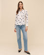 Print Your PostClean Split Back Button Down - Spring Dots PrintTops