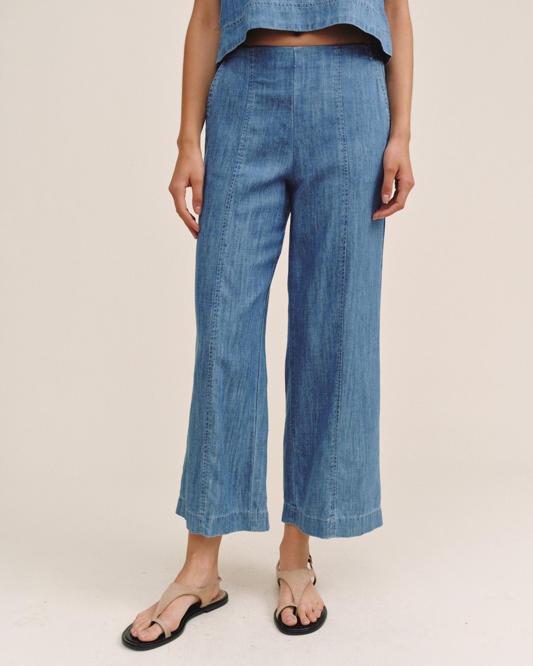 Print Your PostClean Waist Denim Pant - Island Blue WashPants