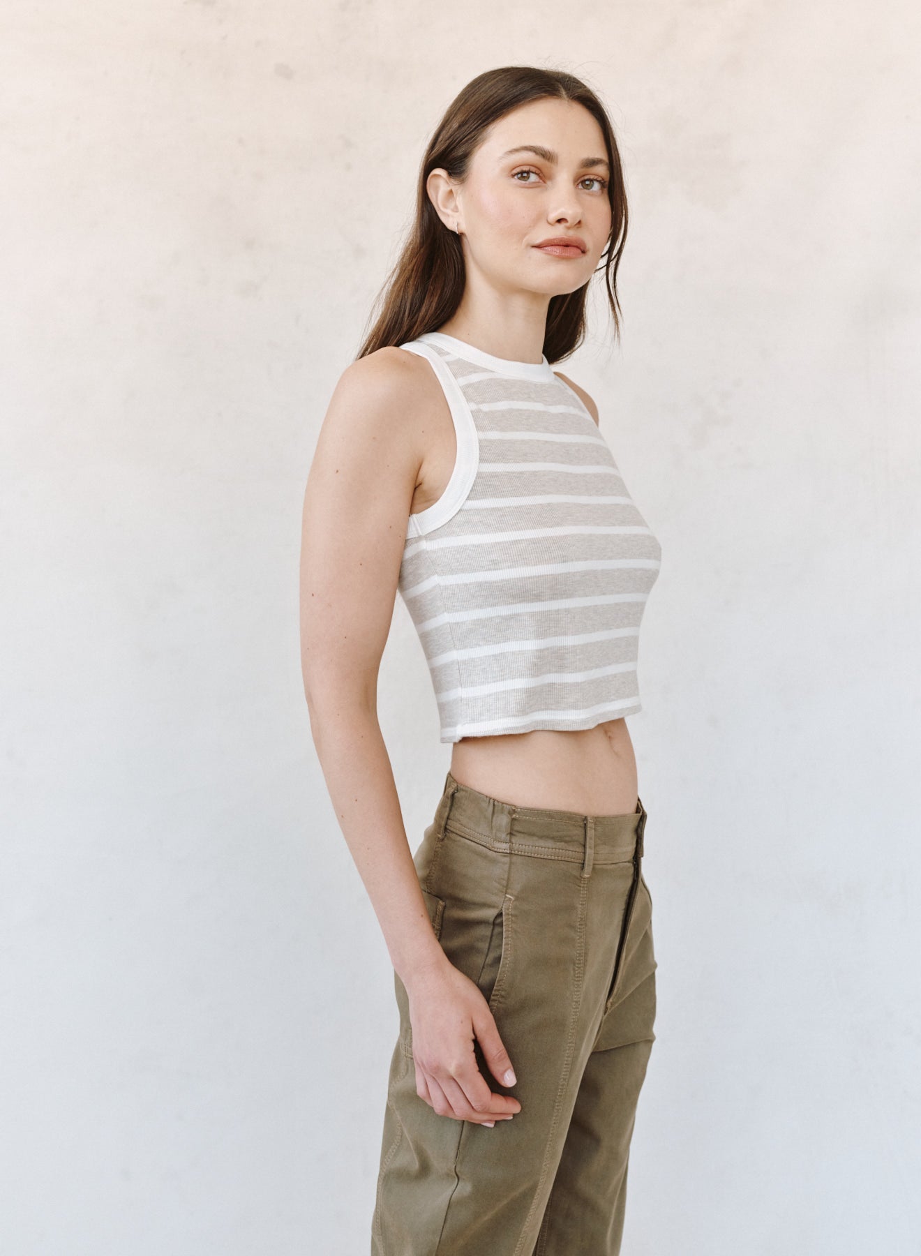 Print Your PostContrast Binding Tank - Sand StipeTops