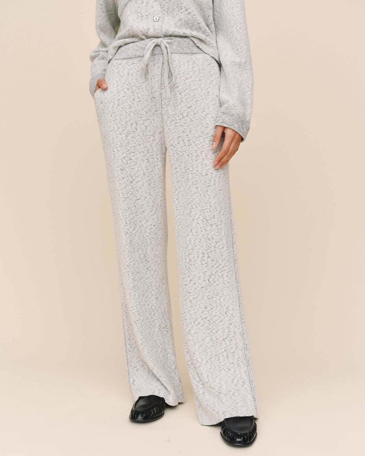Print Your PostContrast Wide Leg Pant - Winter StormPants