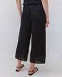 Print Your PostCrop Wide Leg Crochet Pant - BlackPants