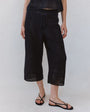 Print Your PostCrop Wide Leg Crochet Pant - BlackPants