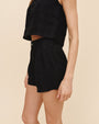 Print Your PostDouble Pleat Short - BlackShorts