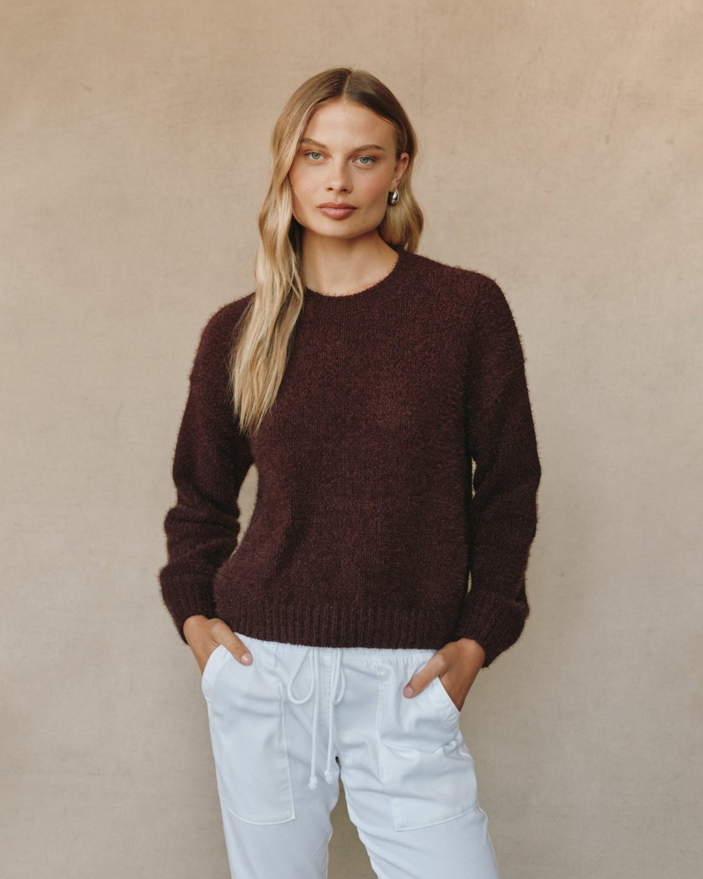 Print Your PostDrop Shoulder Sweater - Pinot NoirSweaters