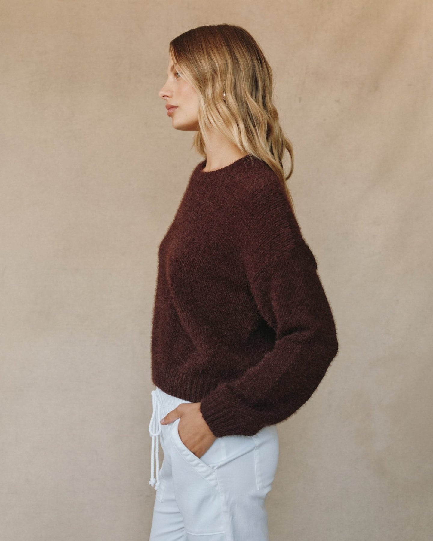 Print Your PostDrop Shoulder Sweater - Pinot NoirSweaters