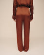 Print Your PostEasy Pleated Wide Leg Pant - Molten BronzePants