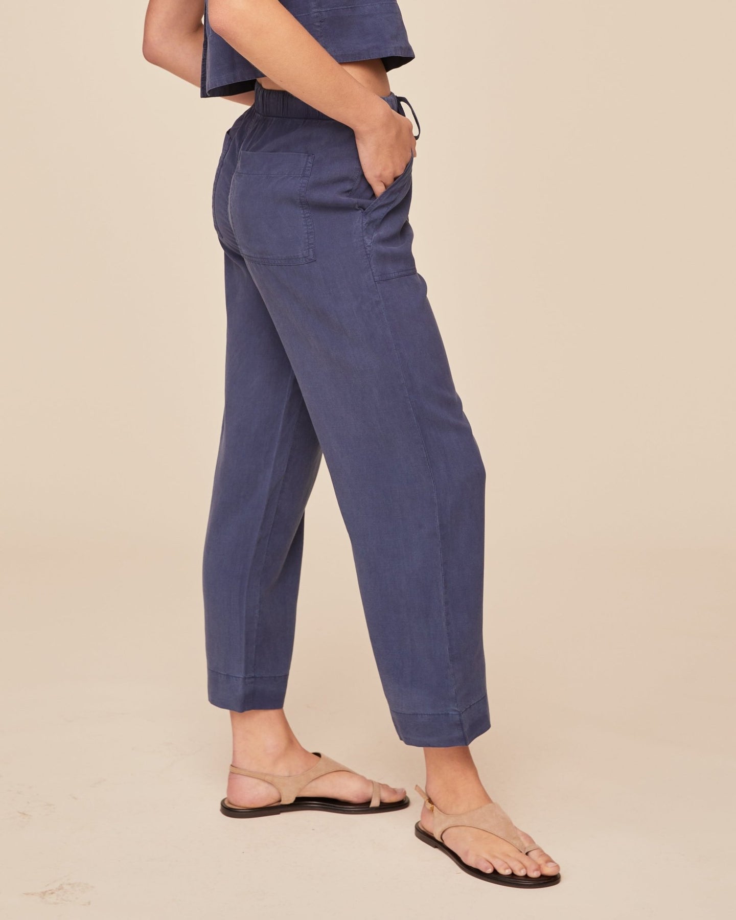 Print Your PostEasy Pocket Wide Leg Crop - Midnight SurfPants