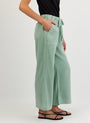 Print Your PostEasy Pocket Wide Leg Crop - Oasis GreenPants