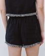 Print Your PostElastic Waist Fringe Short - BlackShorts