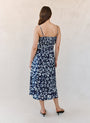 Print Your PostElastic Waist Midi Dress - Indigo Bloom PrintDresses