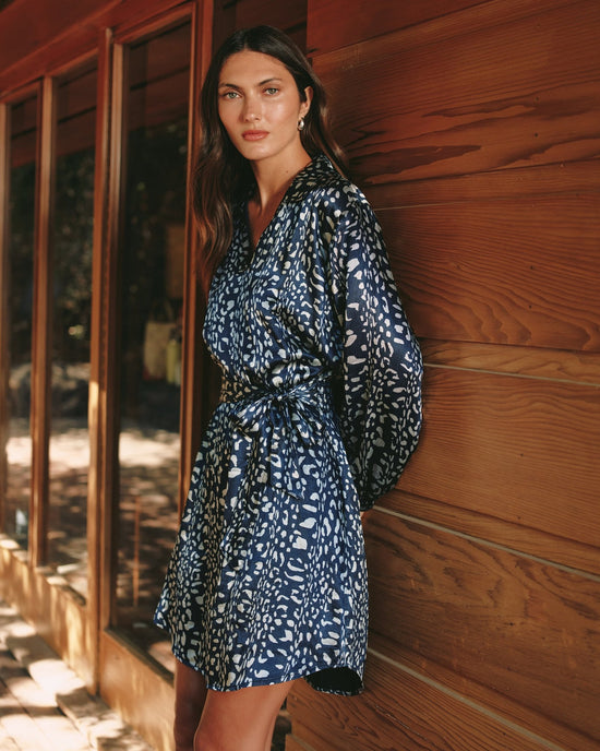 Print Your Post Elastic Waist Tunic Dress - Arctic Animal Print