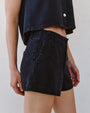 Print Your PostElle Playa Trouser Short - Antique Black WashShorts