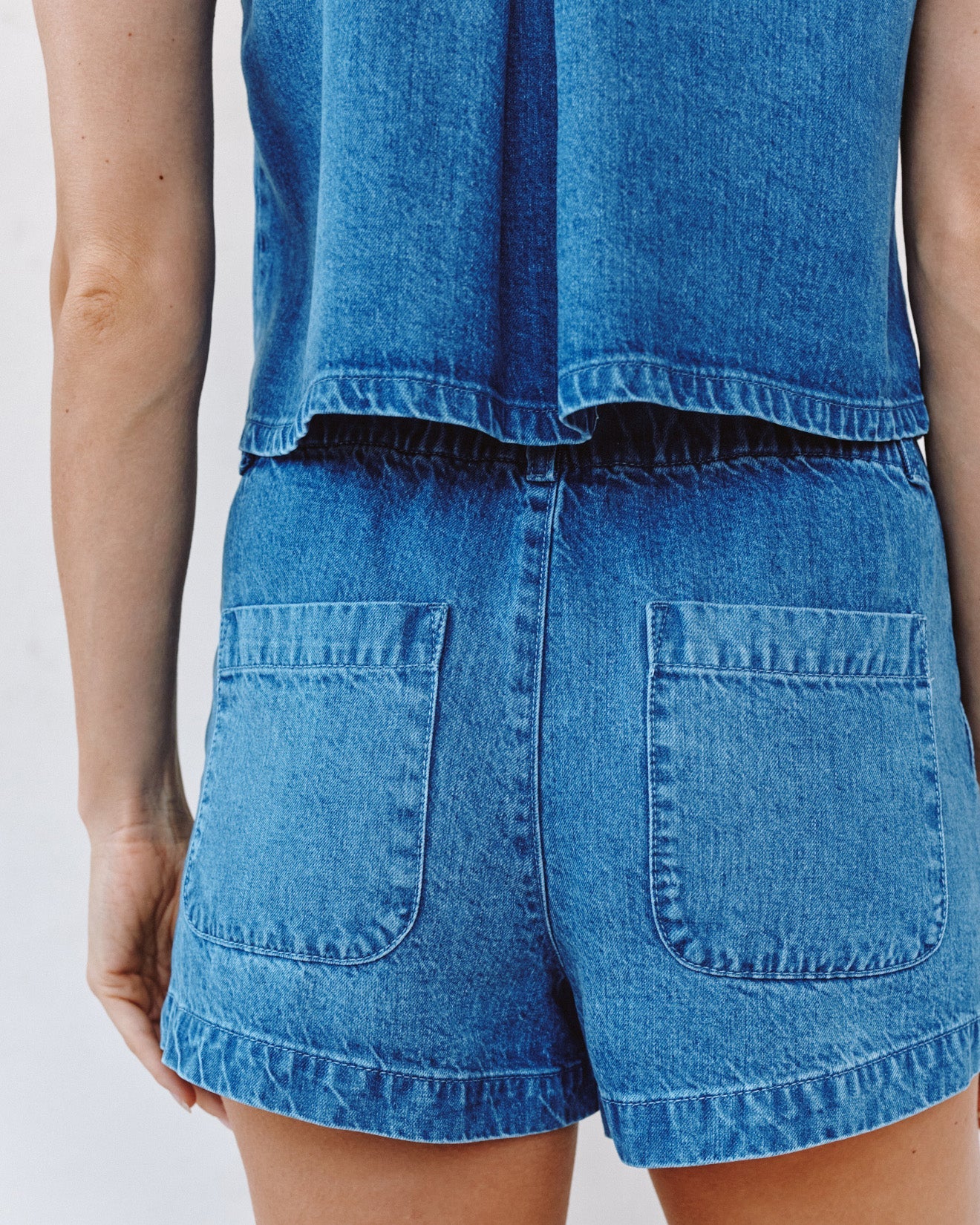 Print Your PostElle Playa Trouser Short - Spring Horizon WashShorts