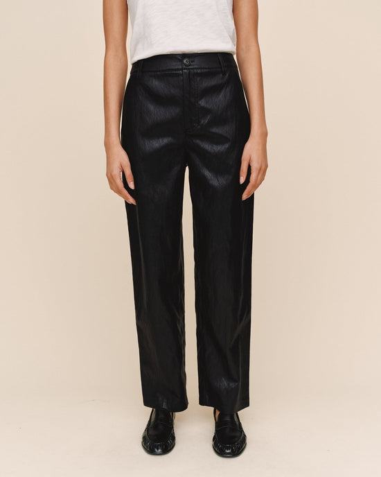 Print Your Post Faux Leather Pant - Black