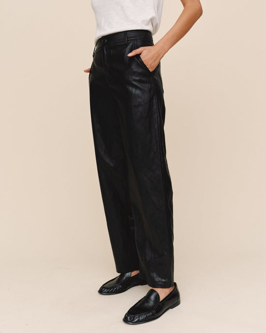 Print Your Post Faux Leather Pant - Black View 2