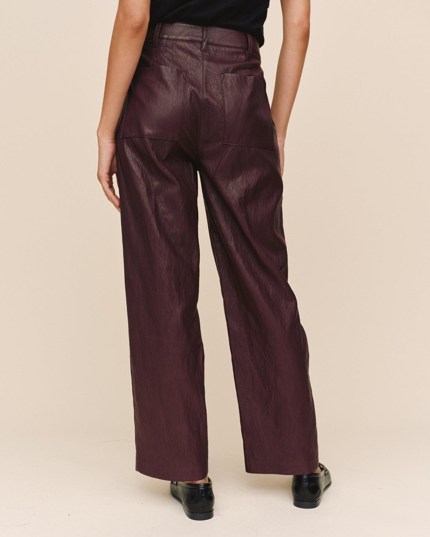 Print Your PostFaux Leather Pant - Crimson EmberPants