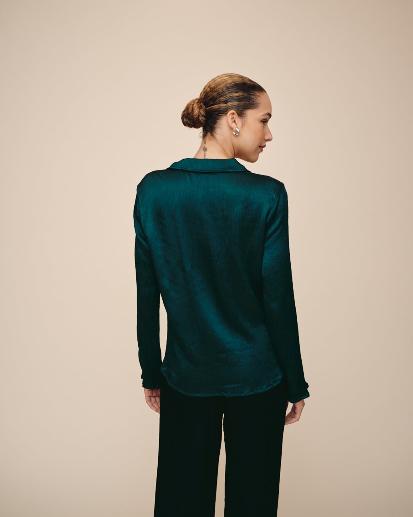 Print Your PostFitted Bell Sleeve Shirt - Velvet LoungeTops