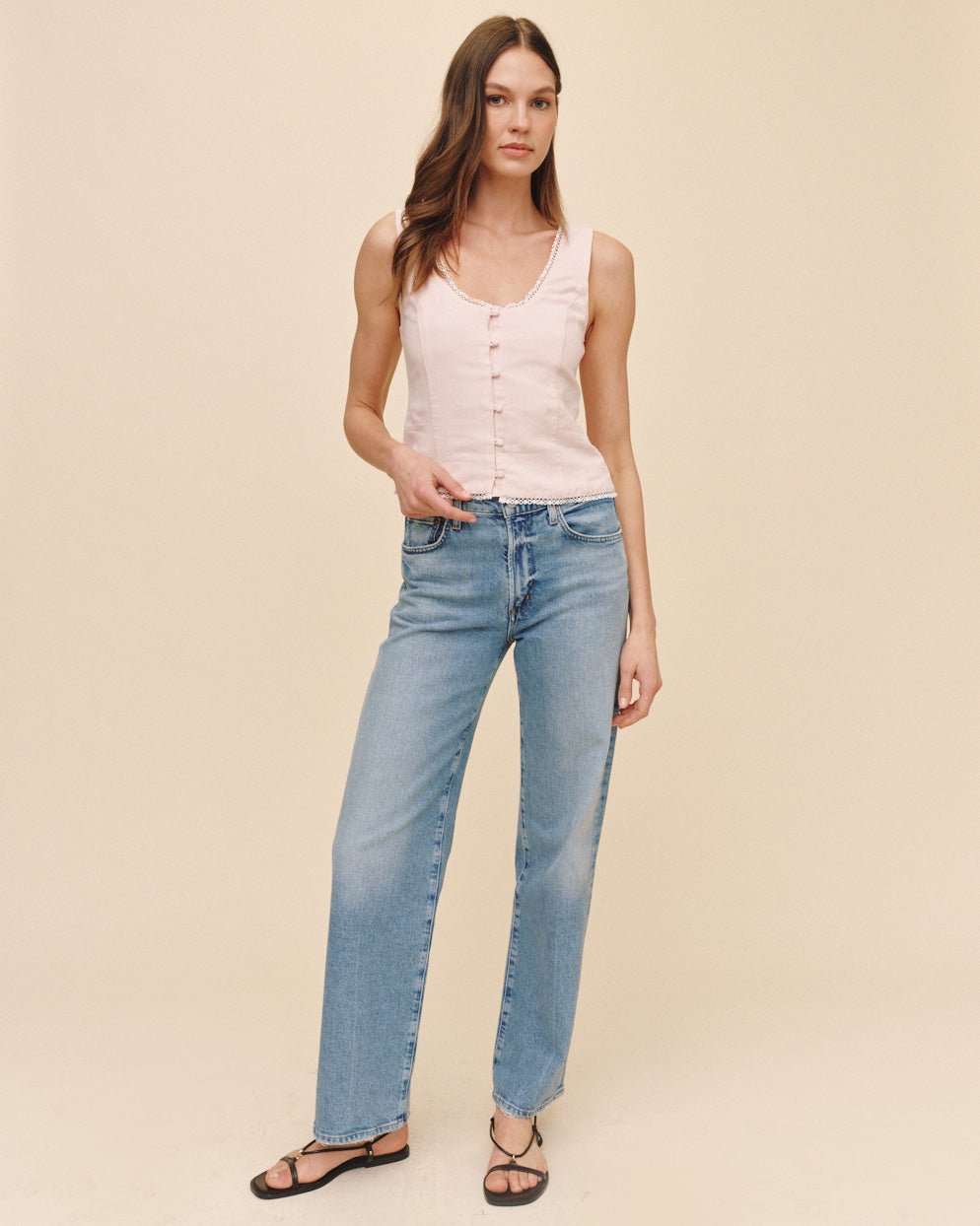 Print Your PostFitted Bodice Top With Smock Back - Ballet PinkTops