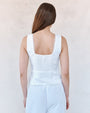 Print Your PostFitted Bodice Top With Smock Back - WhiteTops