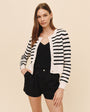 Print Your PostFitted Cardigan - Cherie StripeTops