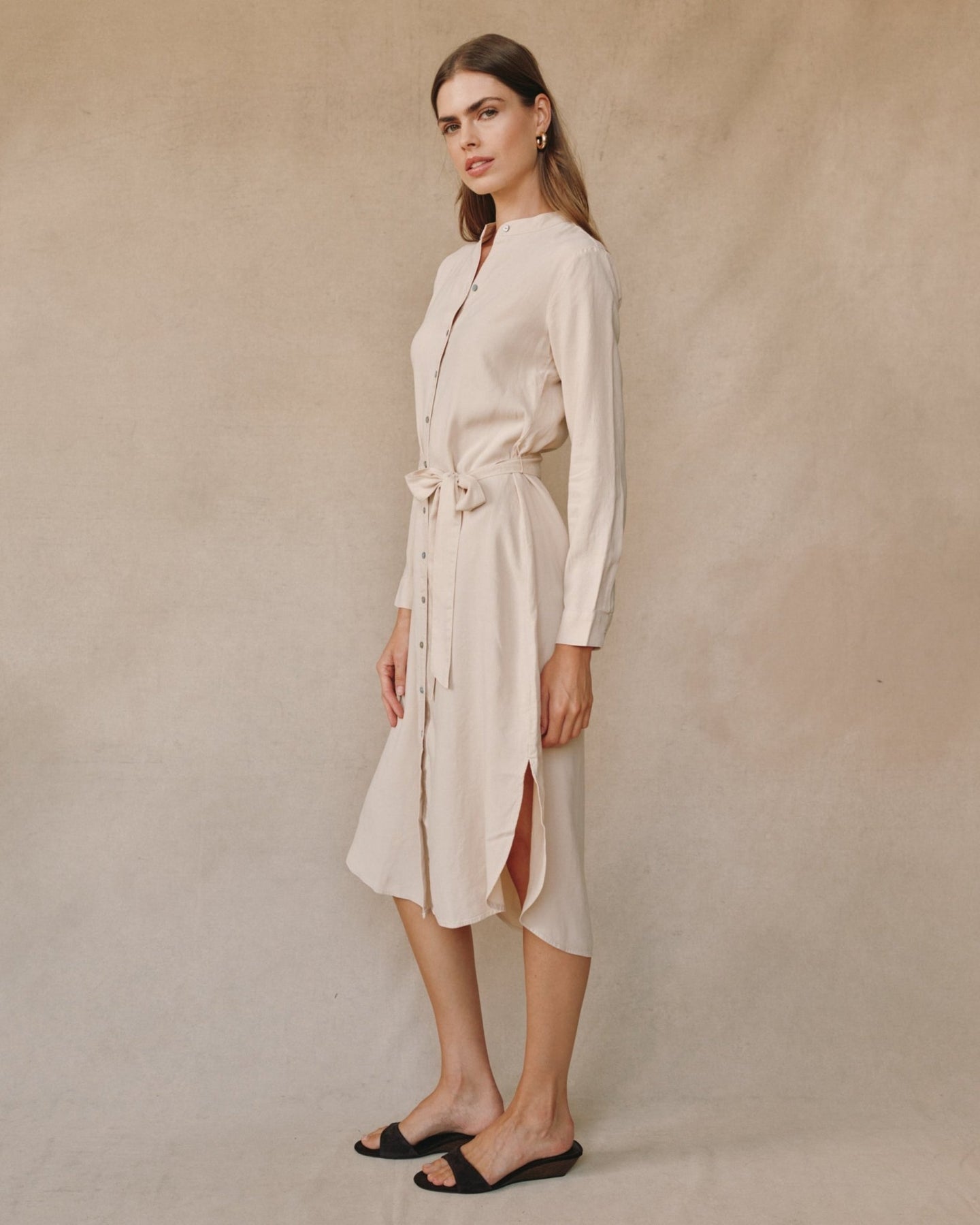 Print Your PostFlowy Hem Maxi Dress - Moon StoneDresses